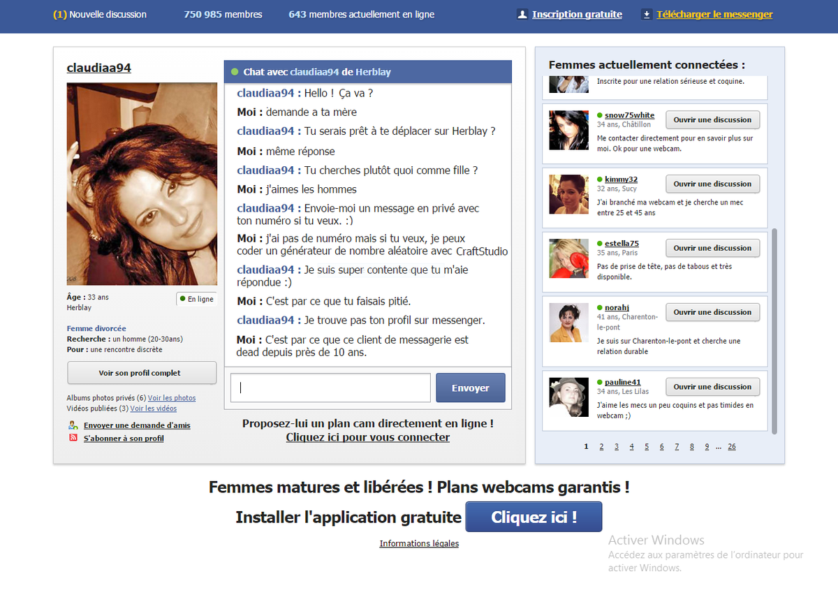 JustKubes's tweet image. #Max en train de troll un bot *hum* une femme mature et libérée sur un faux chat publicit- *hum* un site de rencontre