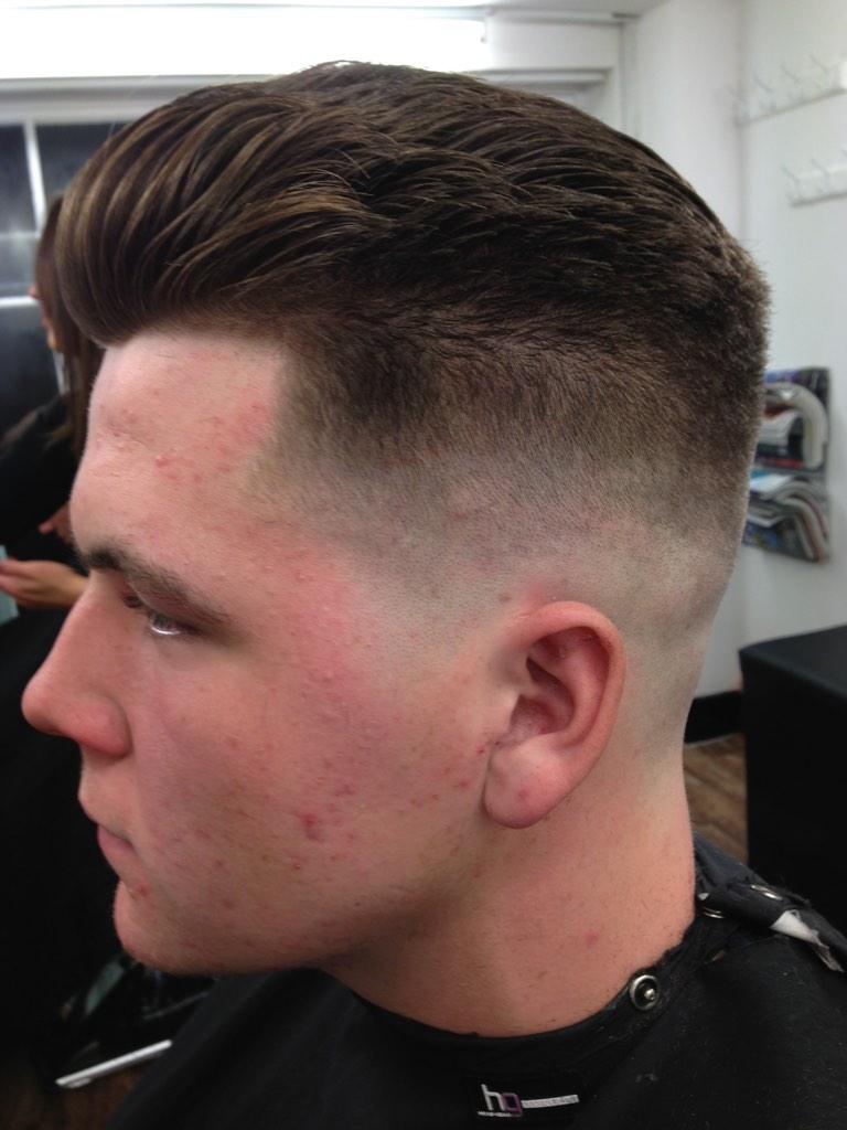 baldockbarbers's tweet photo. @oxonpete1965 @mondaybarber #RazorBladeFade #micksbarbers #baldock styled with #SlickMuk #ProBarberT #NOFILTER http://t.co/vmDXNWsB4x