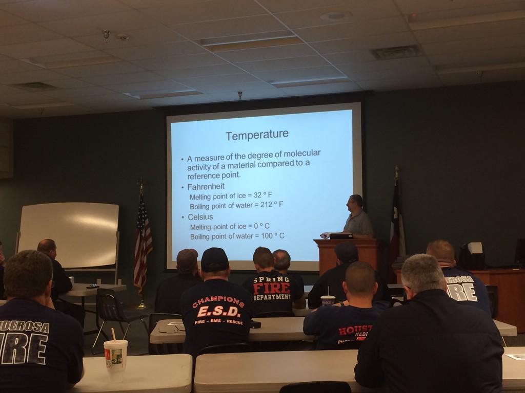 NISTPublicSafeT's tweet photo. Last presentation in Texas for the NIST Engineers at the Ponderosa Fire Dept. #Moderntactics http://t.co/TlLcHNt4fJ