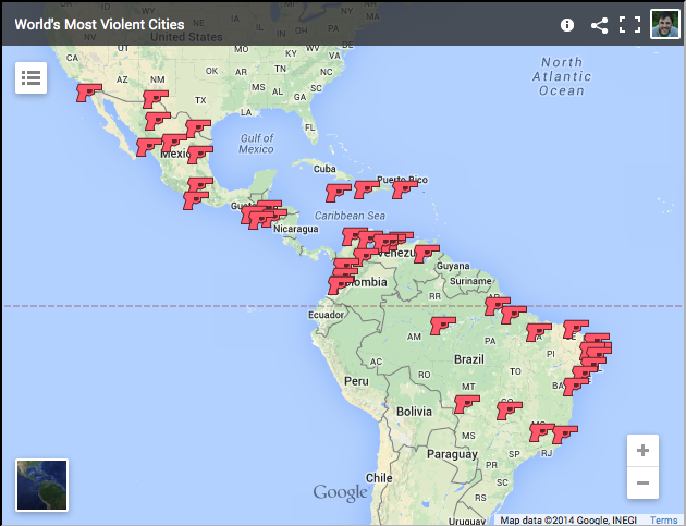 43 of the world’s 50 most dangerous cities are in latin america