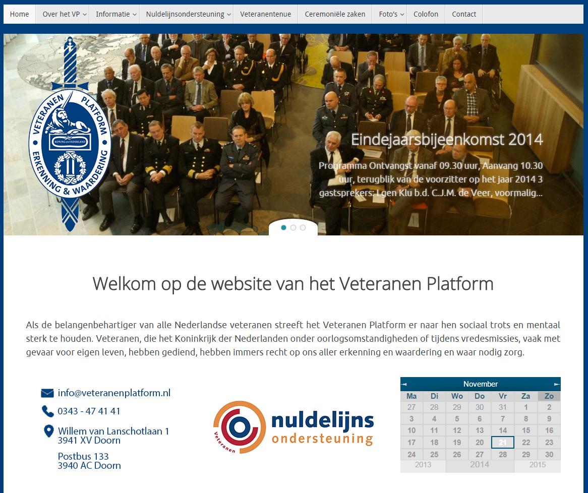 #Nieuwe website voor het <a href="/VeteranenP/">Veteranen Platform</a>  is zojuist #gelanceerd. Veel #plezier