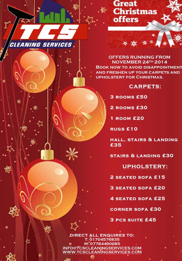 TCSCleaning2014's tweet photo. Take a look at our Christmas and new year offers and book now to avoid disappointment http://t.co/jvYu416Exc