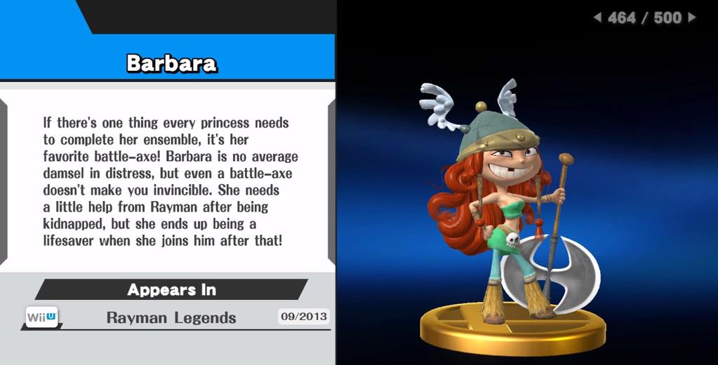 Bárbara y Globox también tendrán trofeo en 'Super Smash Bros. for Wii U' Nintenderos