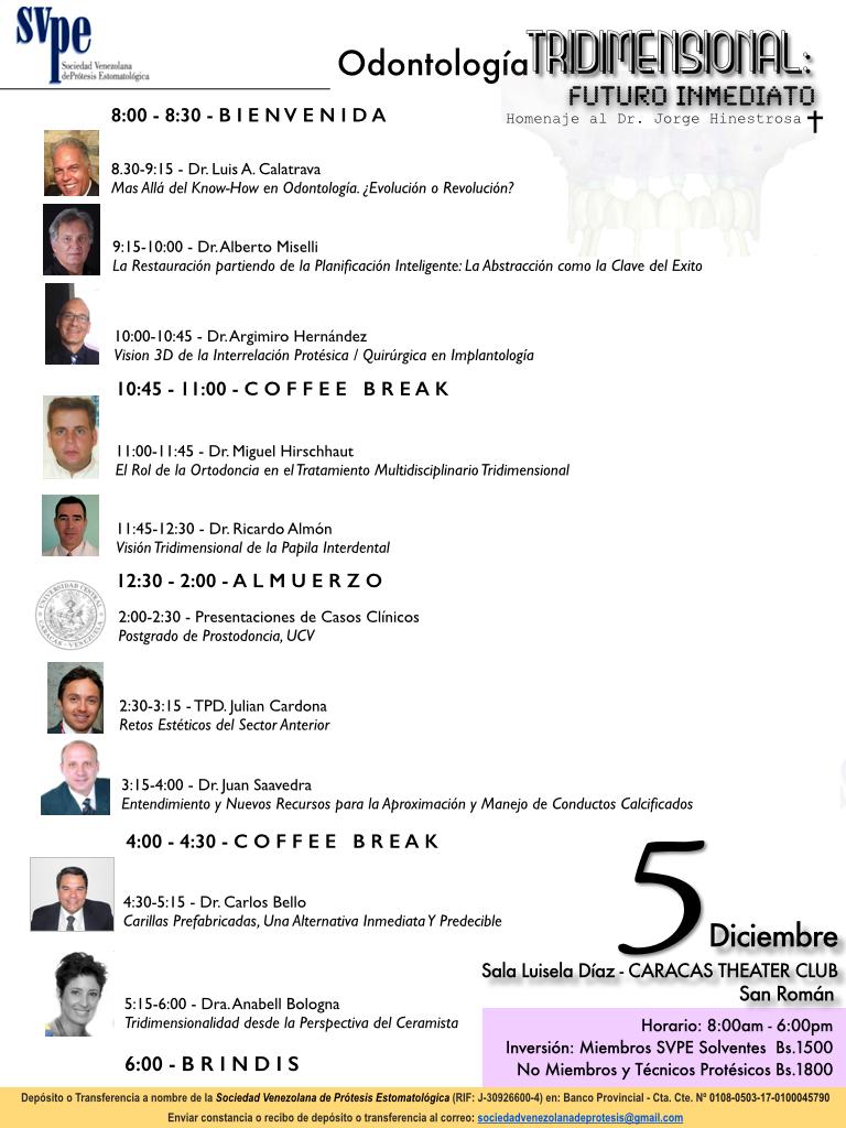 SocVenProEst's tweet photo. Viernes 5 de diciembre, en solo 2 semanas: "Odontología tridimensional: futuro inmediato" ¡Los esperamos! http://t.co/uvV1O3QM7j