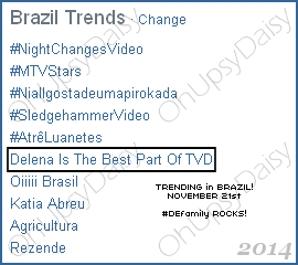 OhUpsyDaisy's tweet photo. ♥ "Delena Is The Best Part Of TVD" ♥ Trending WW & in BRAZIL ♥ #DEfamily ♥ #LoveIsUndead ♥ #CantShakeHim ♥ http://t.co/1CATHisd03