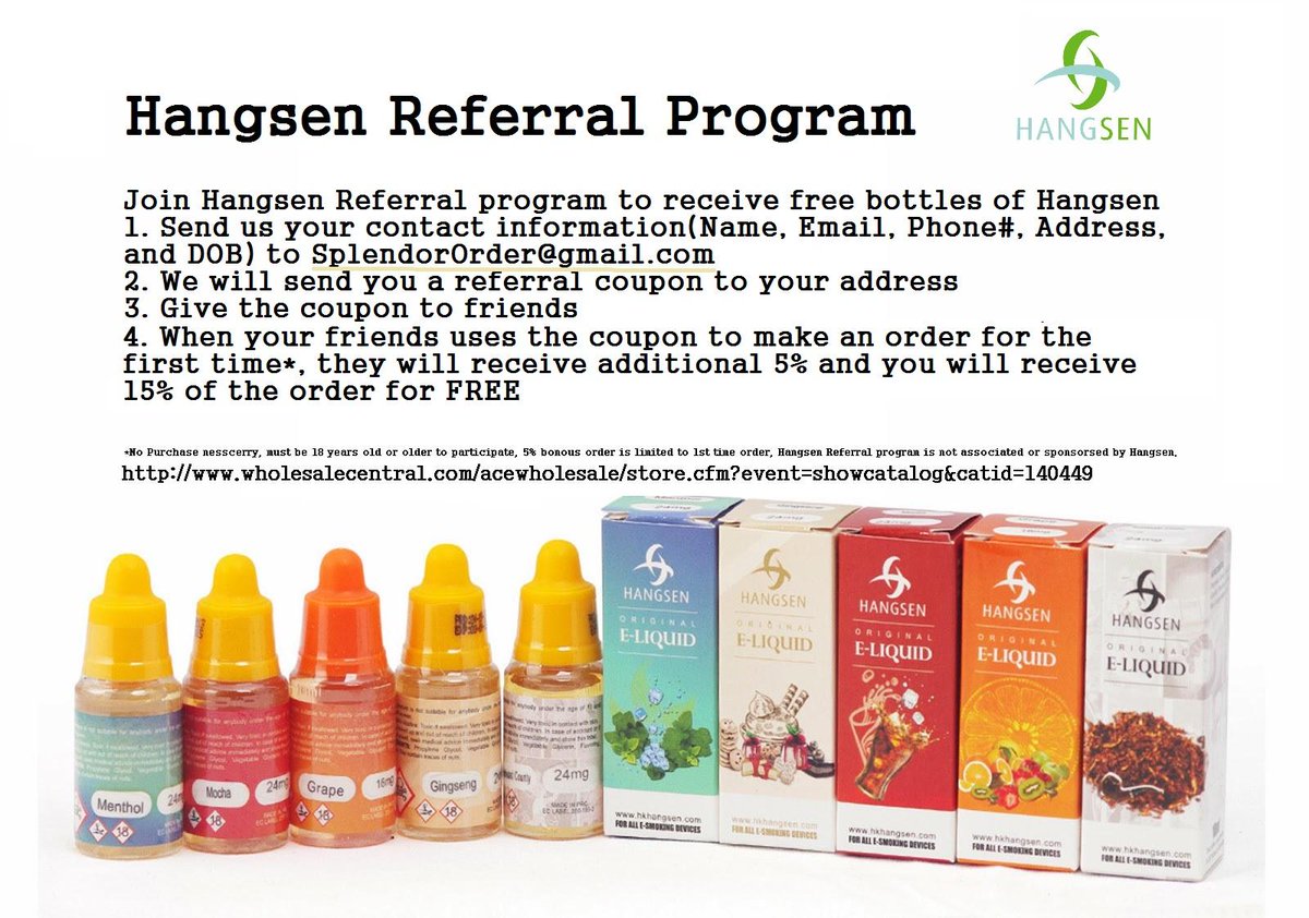 You Chance to try Hangsen E liquids for FREE 
#ecig #eliquid #vapelife #vapeing #ejuice