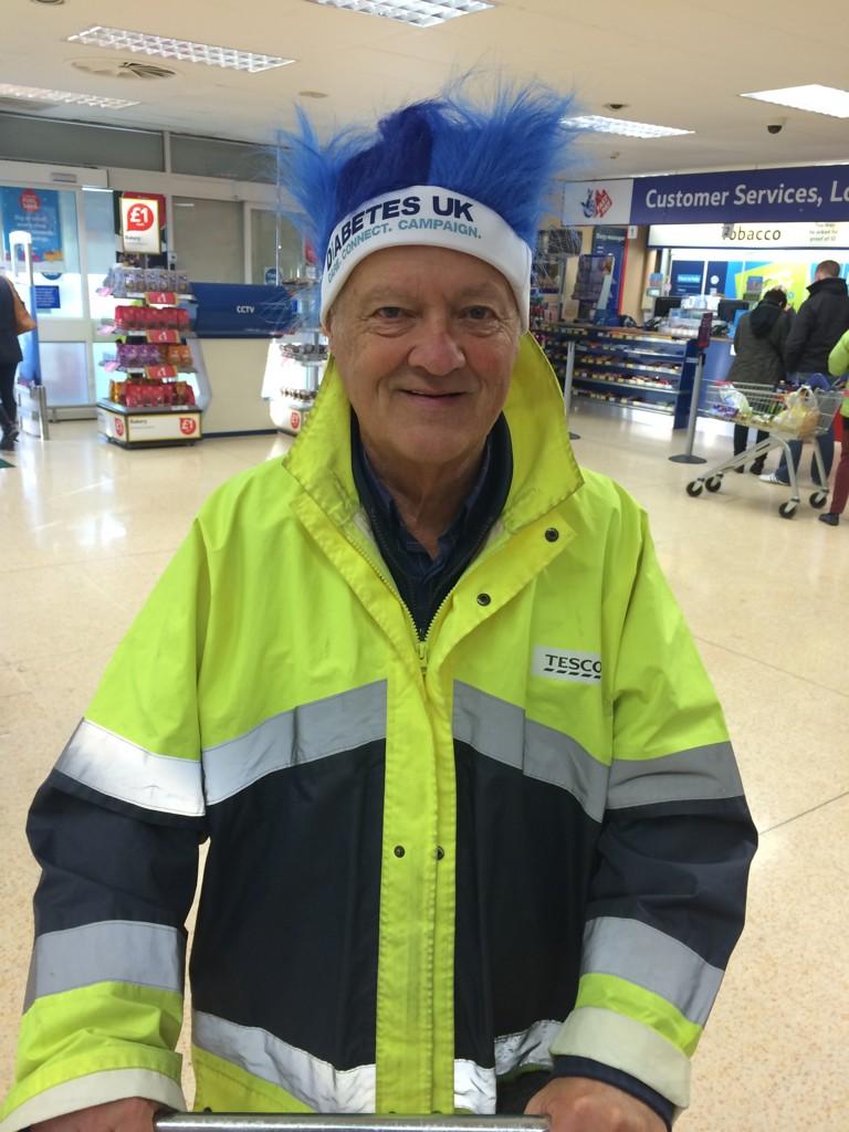 John doing his bit supporting the #bigbluebash #diabetesuk