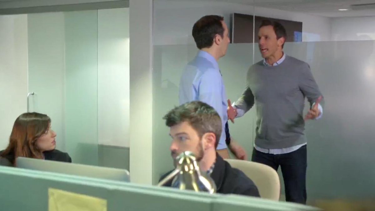 THR's tweet photo. Seth Meyers Spoofs Aaron Sorkin in the Most Meta Way Possible http://t.co/6mnNy9yqGA http://t.co/sVKNQrsW6v
