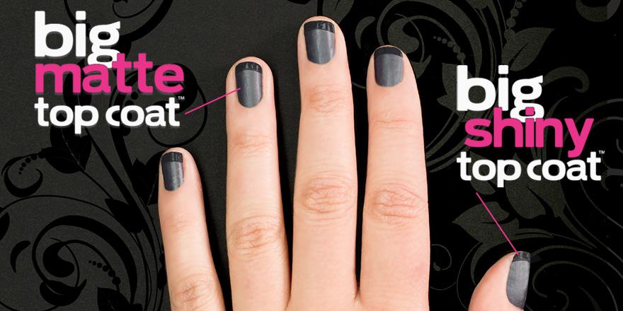 SallyHansen's tweet photo. Love #BigMatte and #BigShiny #TopCoat? Pair 'em to create a look that's as tough as it is polished. http://t.co/fm0iLWtP5E