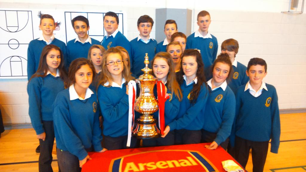 MounthawkMercy's tweet photo. We had an expected visitor today - the FA cup! Thanks to Tony Monaghan and Tralee Arsenal Supporters Club. http://t.co/wkB1XQO20Q