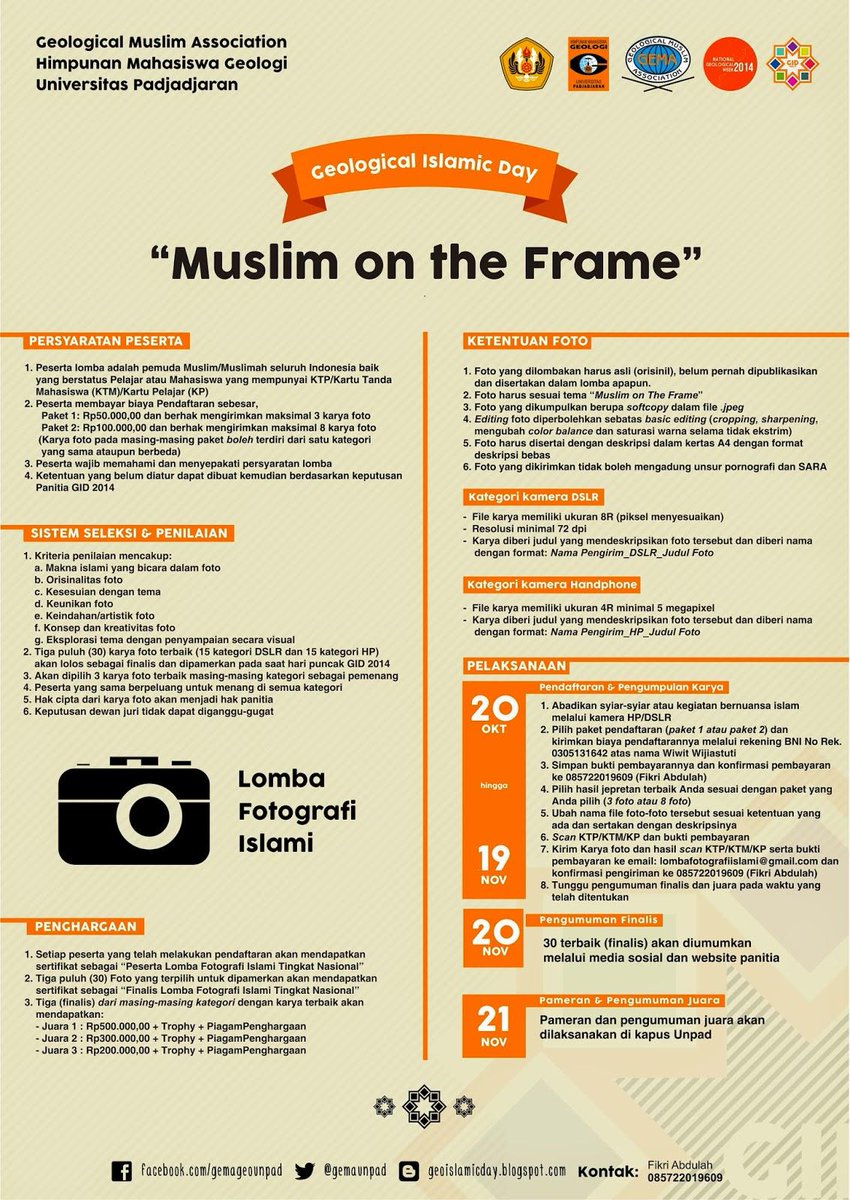 masih dibuka LOMBA FOTOGRAFI ISLAMI TINGKAT NASIONAL GID 2014 more info: geoislamicday.blogspot.com <a href="/SMACendanaPku/">Cendana SHS</a>