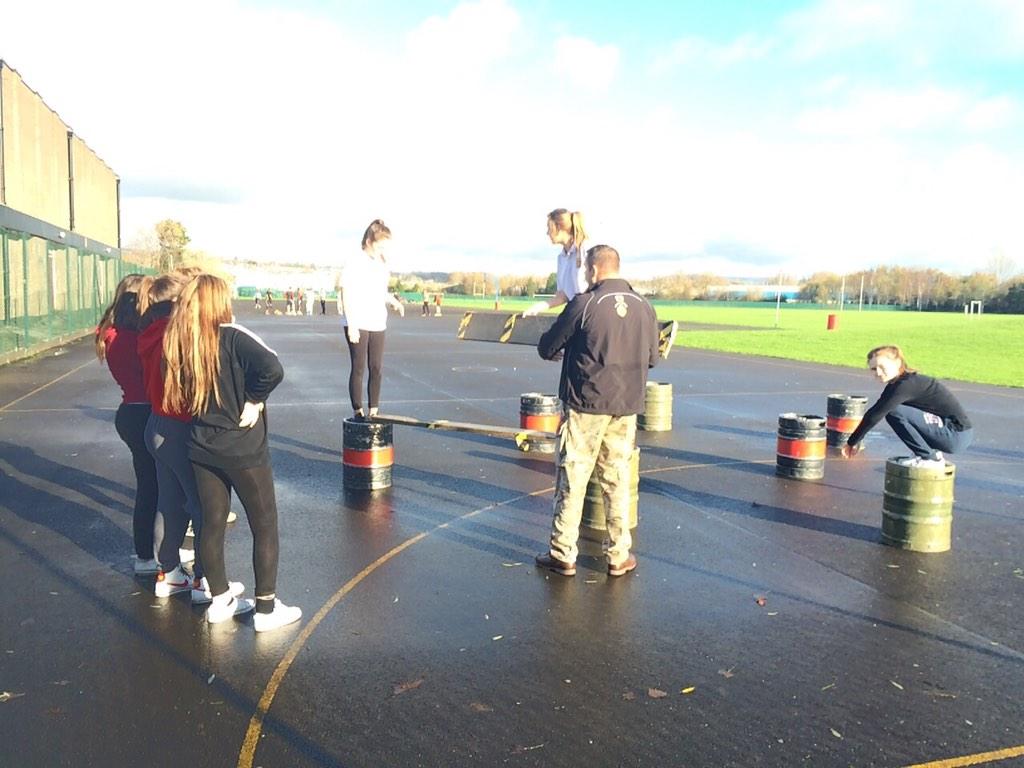 welshguardsrst's tweet photo. The team are in Lliswerry High School in Newport today taking the children through some command tasks. http://t.co/V5mQ7Kk1sW