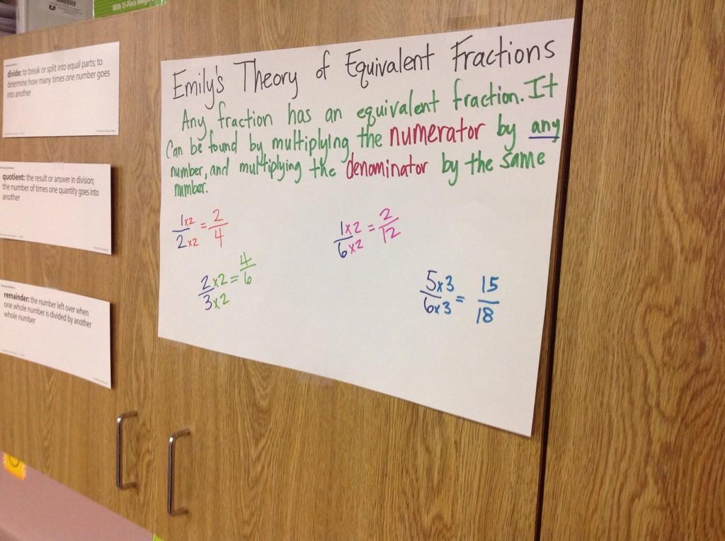 dacyclass's tweet photo. Making sense of the math first brought my kids to this conclusion on their own! #bridges @lisdelemmath http://t.co/svVuYZjC3W