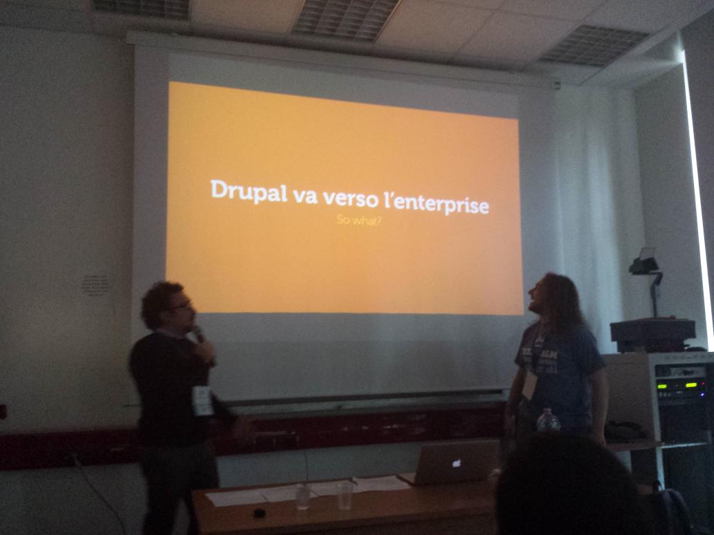 paolomainardi's tweet photo. Drupal verso l'enterprise @twinbit @agavee @drupalday http://t.co/O4H0JEdJYv