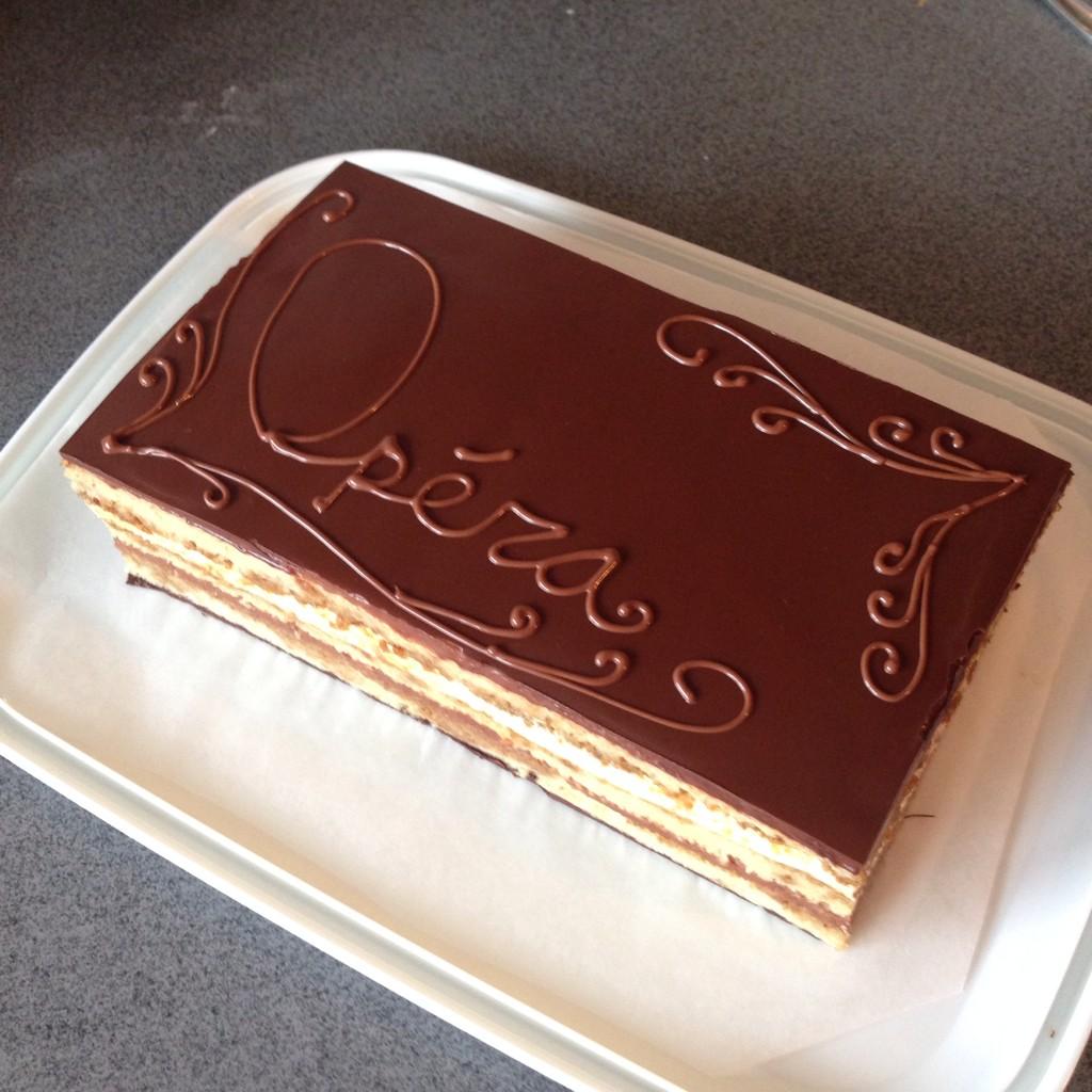 SextonBlakeBake's tweet photo. Opera cake - Jaconde sponge layered with ganache and coffee buttercream http://t.co/CtdPzPr7Go