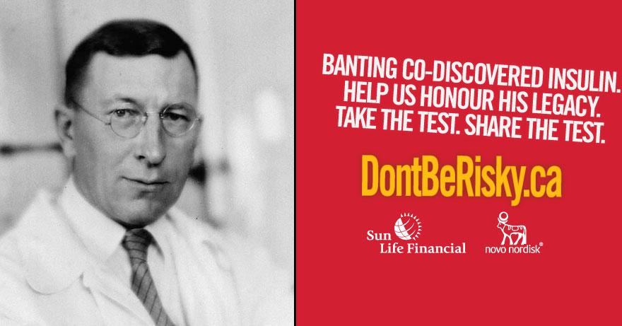 DiabetesCanada's tweet photo. Happy #WorldDiabetesDay! Help honour Banting's legacy. Take the online #diabetes test: http://t.co/ccoAqh6Odj #WDD http://t.co/jT2ujqYgTK