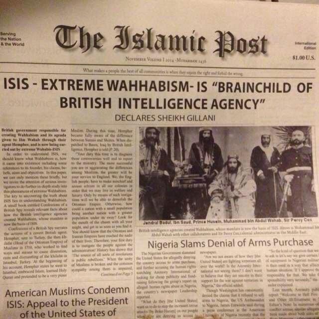 IslamicPost's tweet photo. #ISIS is Brainchild of #BritishSecretService http://t.co/INmFnD89aN #TruthOverFalsehood http://t.co/A2OMVcDr2e
