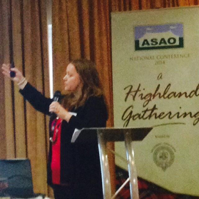 Next up at #asaoconference is Nancy Riach  @EdinburghTattoo - very interesting speaker