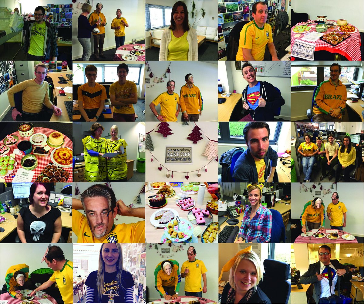 alamy's tweet photo. #ChildrenInNeed shenanigans! The winners of the Great Aalmy Bake Off have been announced! #bakeoff http://t.co/J6HTA8wWrN