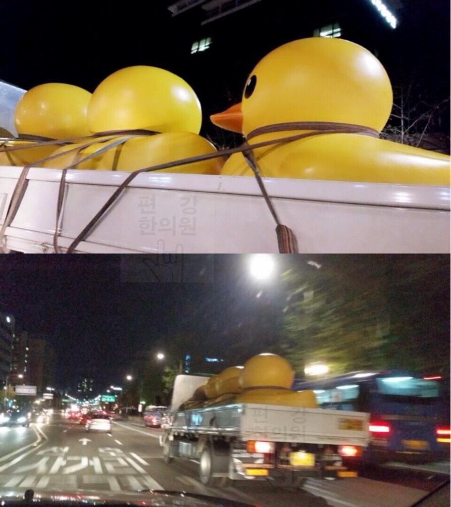 전시 끝난 러버덕의 대모험 

조금 전 길다다 발견 ㅋㅋㅋㅋㅋㅋㅋㅋㅋㅋㅋㅋㅋㅋㅋㅋㅋㅋㅋㅋㅋ 목 졸려서 이동하네요ㅜㅜㅜㅜㅜㅜ

<a href="/RubberDuck_Proj/">Rubber Duck Project</a>