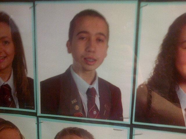 RefuseReece's tweet image. This kid looks stoned as fuck on his school picture XD