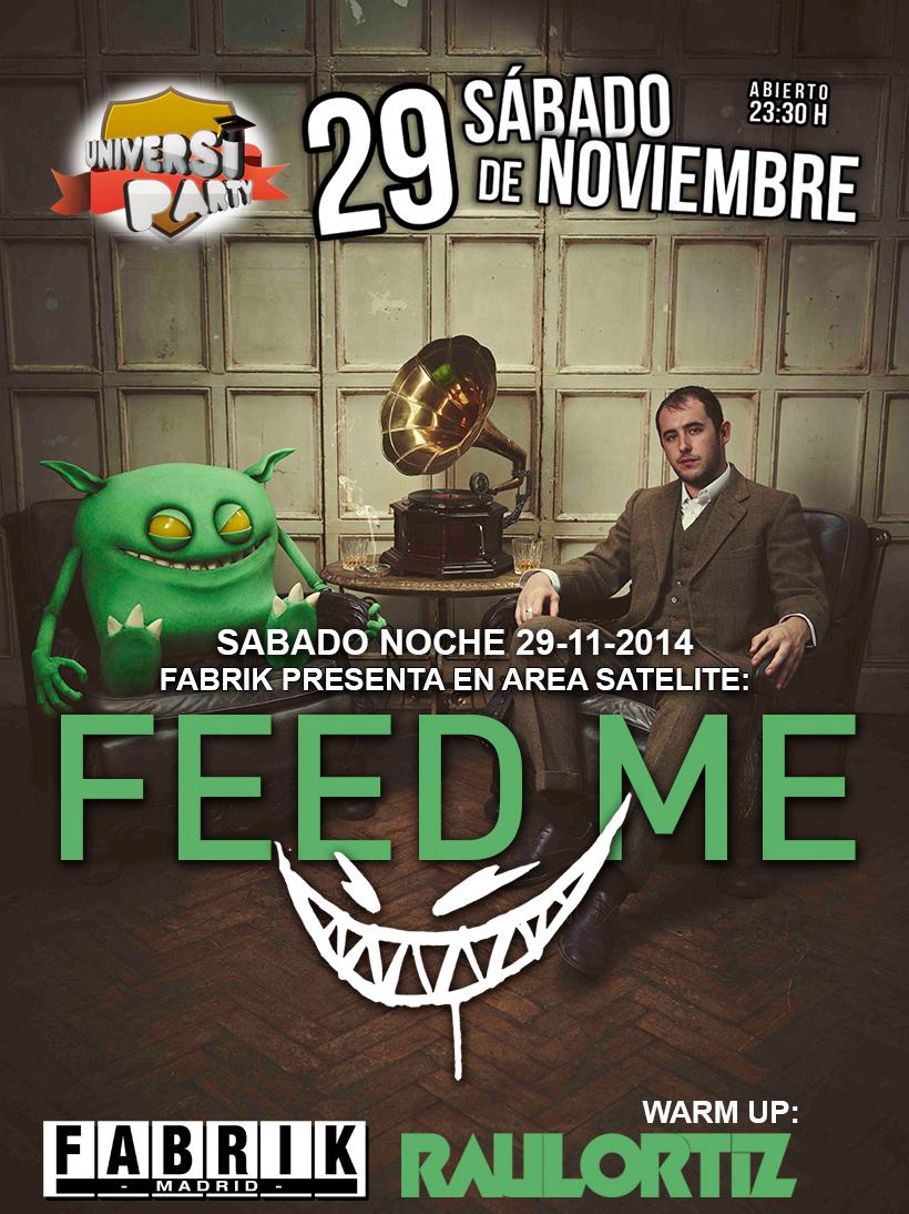 UniversiParty's tweet photo. 🔊¡AMANTES DE LA ELECTRÓNICA!🔊

El 29 en ΓBΚ ΓRΔΤΣRNITΨ de #UniversiParty en @fabrikdiscoteca nada menos que @feedme http://t.co/OsvBIoO2Ni