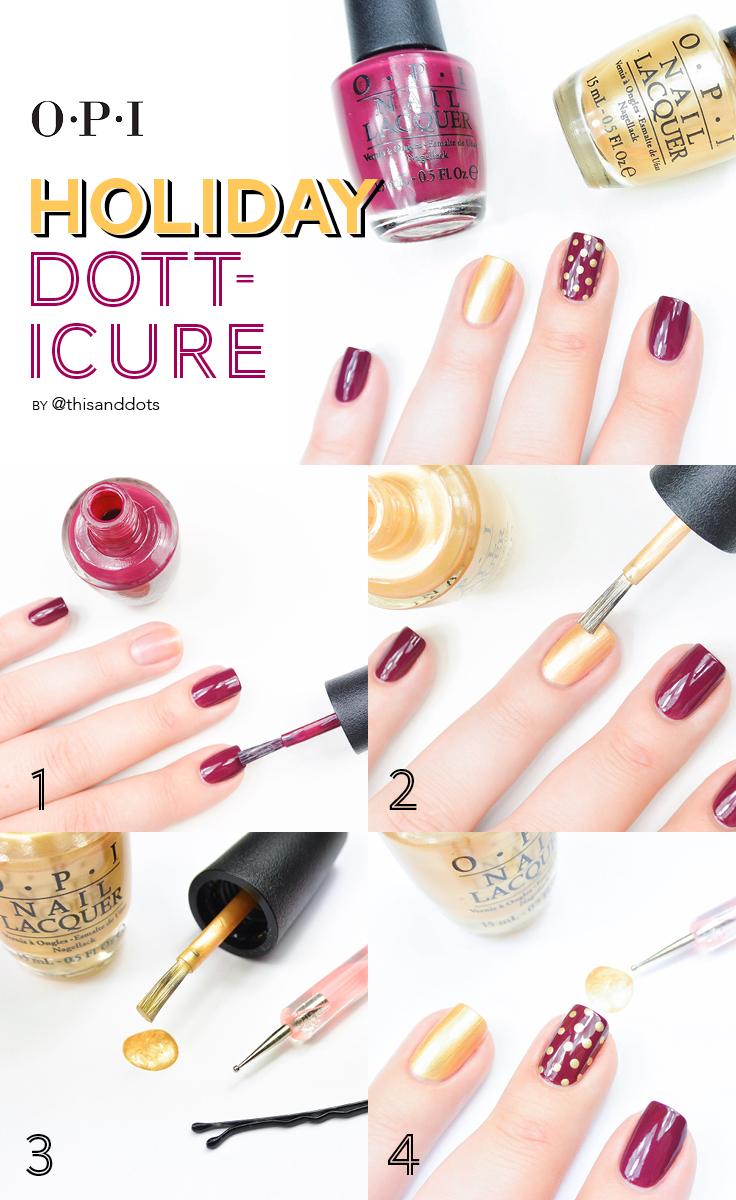 OPIFrance's tweet photo. le Tuto qui va bien. Manucure little dot ! #opi #manucure #christmasisintheair #littledot http://t.co/NUCL8c6rxw