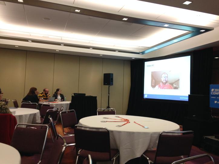 jmwhughes's tweet photo. "The man" @JGoodTO watching himself define social media #cstd2014 http://t.co/csxtX9FUJR