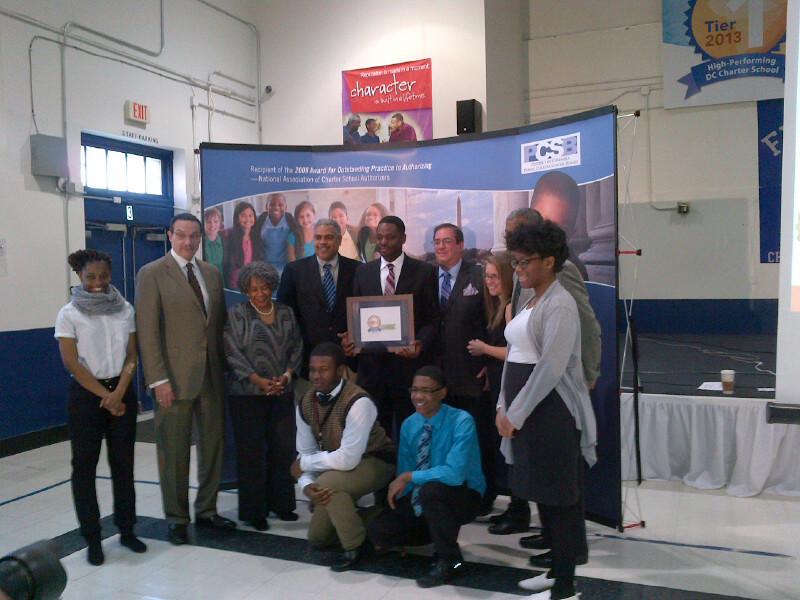 mayorvincegray's tweet photo. Congratulating Cesar Chavez-Parkside HS in Ward 7 - one of the highest performing @dcpcsb schools. #pmf14 http://t.co/xwrSHLxSw7