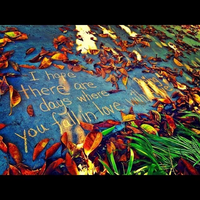 chalkproject's tweet photo. I hope there are days where you fall in love with BEING ALIVE! #chalkproject #chalkproject #chalkart #dailyinspi... http://t.co/7a49pHPuOE