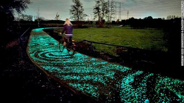 CNN's tweet photo. A gorgeous bike path inspired by Van Gogh's 'Starry Night' has opened:  http://t.co/pR0znnSCgf http://t.co/LqmGVwRFQW