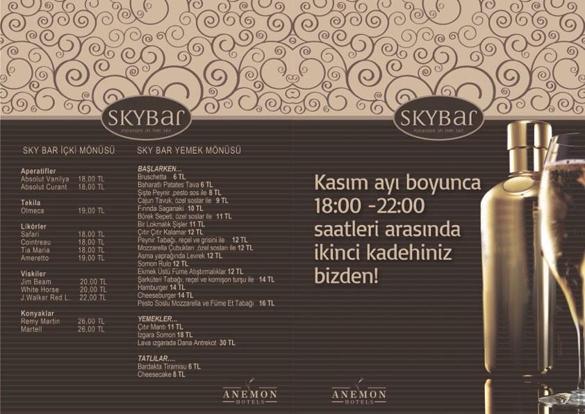 skybarsamsun's tweet photo. Anemon Samsun Sky Barda Kasım Ayı Kampanyası... http://t.co/hCOxtLyWK3