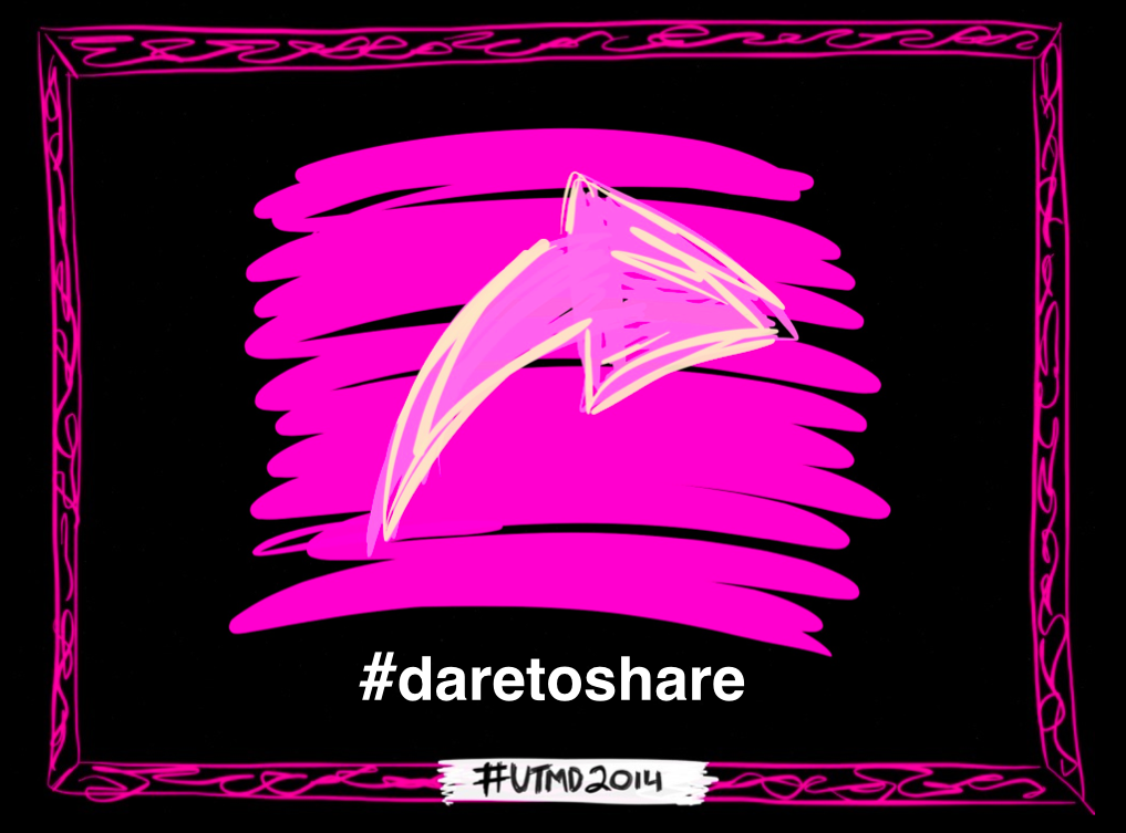 amyburvall's tweet photo. A reminder to #daretoshare...where will transparency take you, work work and your students' work? #UTMD2014 http://t.co/d6Zb28kRbl