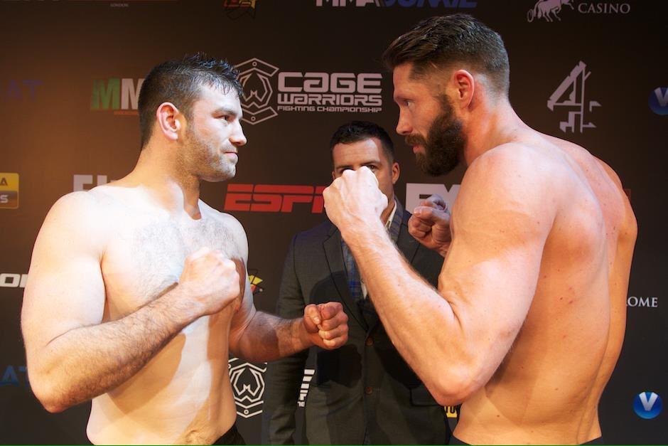 TeamVSEM's tweet photo. @jhurrell78 makes weight ahead of @CageWarriors bout tomorrow evening. #CWFC74 http://t.co/rT8mA9exlO