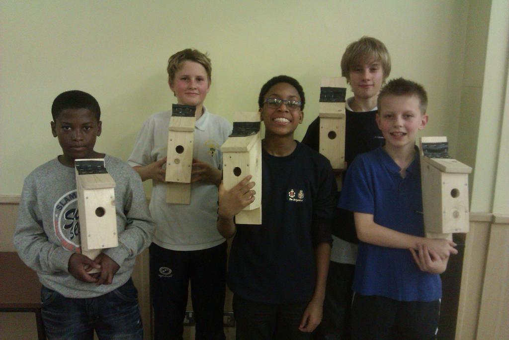 Bird boxes designed and made by members of the <a href="/1stABB/">1st A Boys' Brigade</a> <a href="/theboysbrigade/">The Boys' Brigade</a> Give Nature a Home. #homesfornature