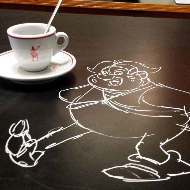 CaffeVita's tweet image. Friday afternoon #doodles by our customer, Dermont, at #VitaAlberta. #PDX