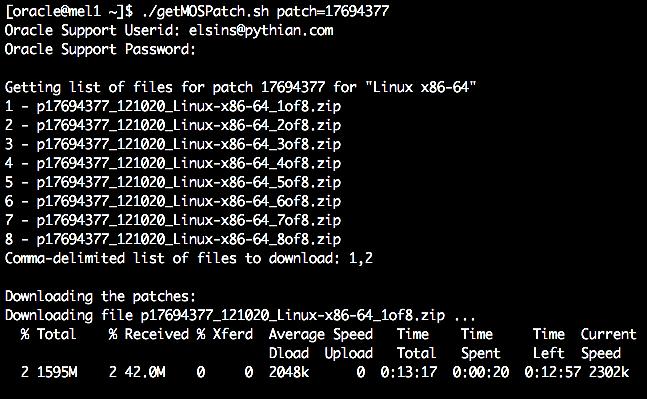 MarisDBA's tweet photo. Fixed a bug in #getMOSPatch.sh and now it doesn't ignore the multipart patches anymore. http://t.co/zPsYuhrcki http://t.co/LxXbdyaVem