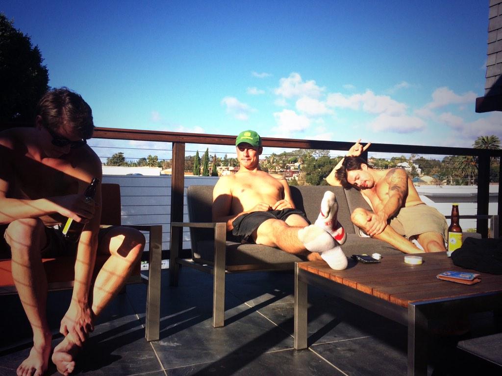 markmcmorris's tweet photo. Coupla of my favs enjoying this glorious Friday http://t.co/knGcnhSCe8