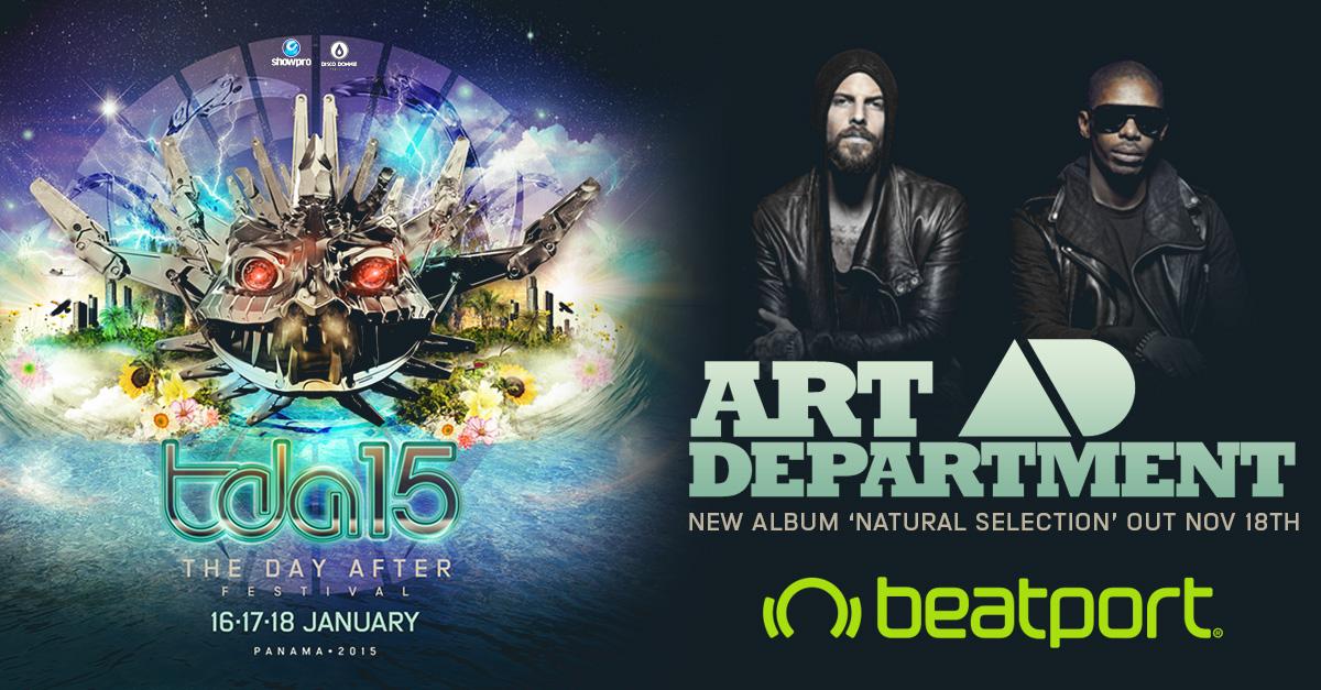 TDAPanama's tweet photo. ART DEPARTMENT serán los HEADLINERS de la primera noche del #Beatport Underground Stage para @TDAPanama 2015 http://t.co/N4Q419etGp