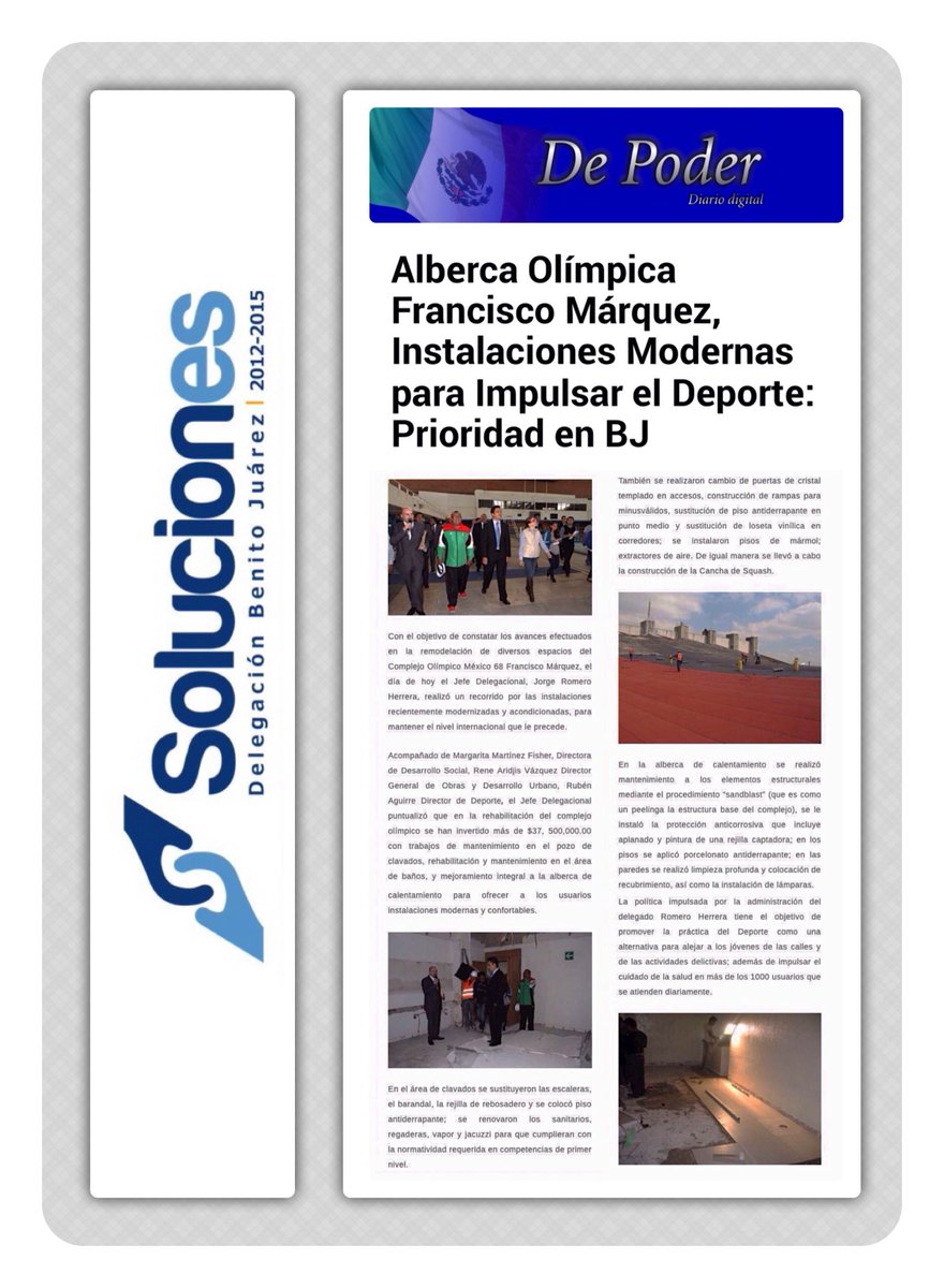 . <a href="/Depoder_enlinea/">De Poder 📱🌎✨</a> "#AlbercaOlímpicaBJ instalaciones para impulsar <a href="/DeporteDBJ/">.</a>" depoder.com.mx/2014/11/13/alb… #SolucionesBJ