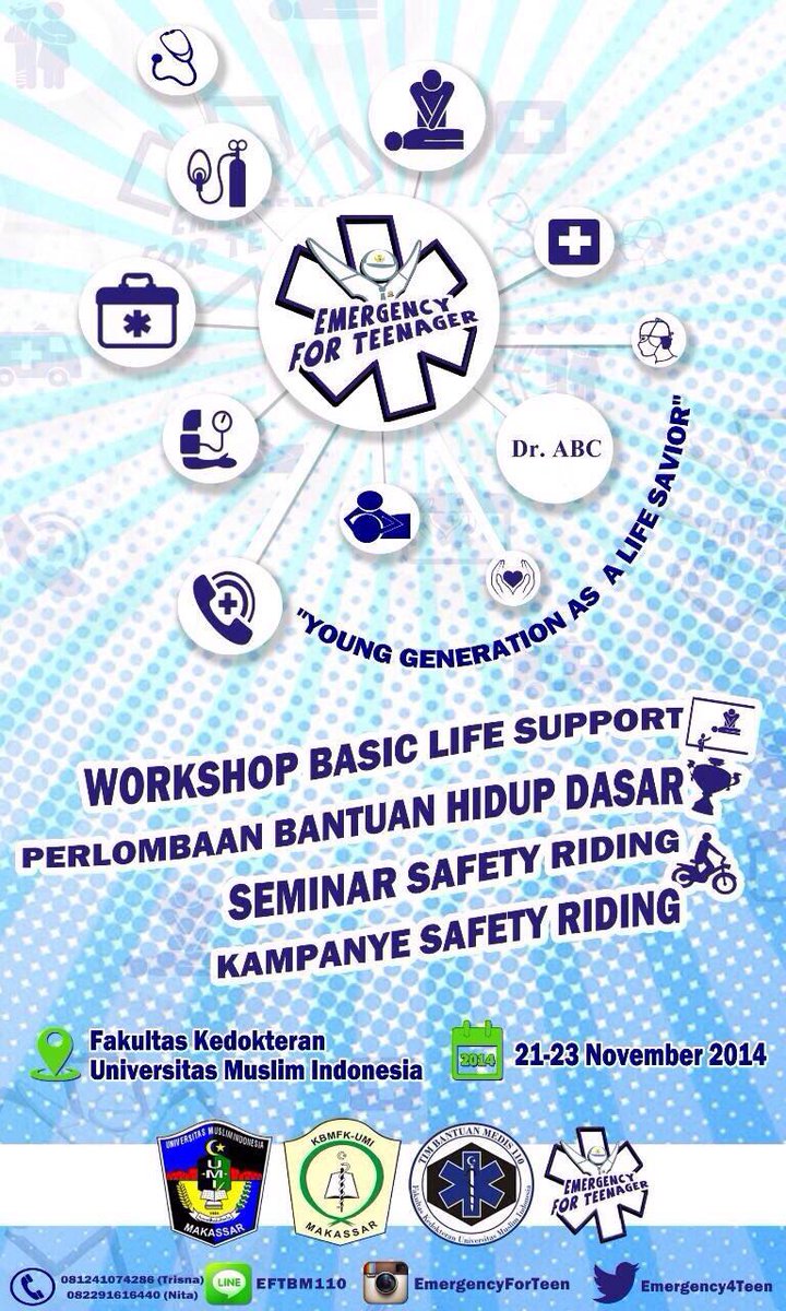 Emergency4Teen's tweet photo. Pelatihan &amp; perlombaan bantuan hidup dasar tgkt SMA sdrjt sekota MAKASSAR ! SEGERA DAFTARKAN SEKOLAHMU @sman07mks http://t.co/m1qB38fsPc