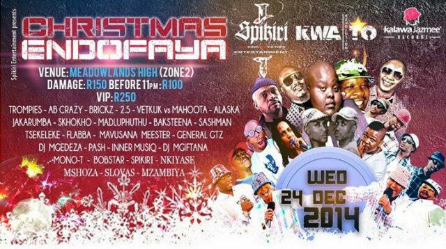 <a href="/KalawaJazmeeR/">Kalawa Jazmee</a> <a href="/TheRealSpikiri/">Mandla Spikiri</a> invites you on the 24th Dec
