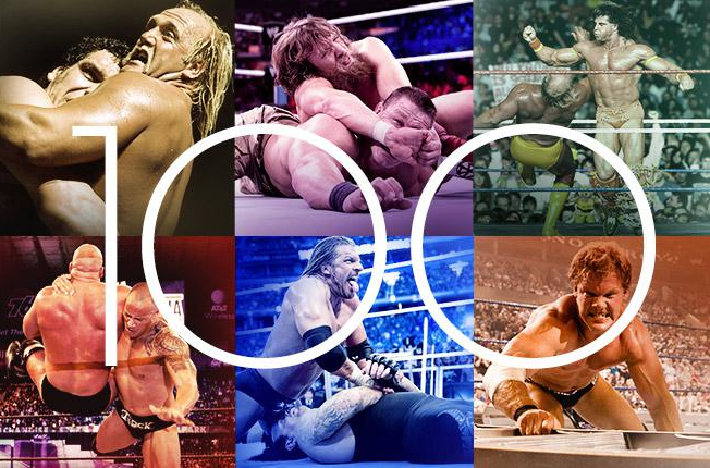 WWE's tweet photo. These are the 100 BEST matches you MUST see before you die...ALL available on @WWENetwork! http://t.co/2GmHjYEKBO http://t.co/1FGozdlDmz