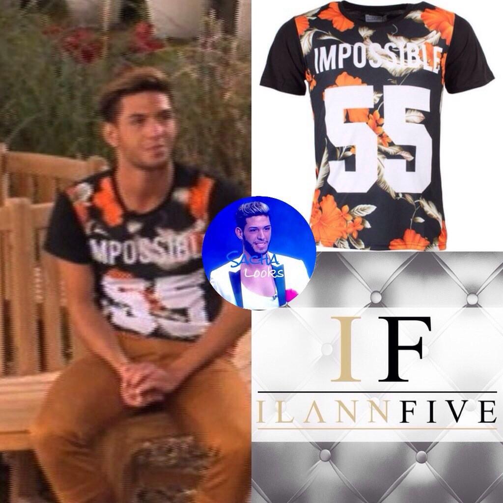 SachaLooks's tweet photo. Look 15 : Sacha porte un tee-shirt "Impossible" de chez Ilann Five (Toujours disponible en magasin et sur le site) http://t.co/VmqUjJhZQ0