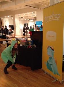 timehop's tweet image. Come say hi to team timehop at @getuncubed today in NYC! #uncubed #startups #dinosaurs