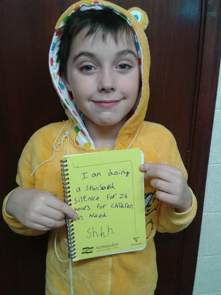 lochmeyler's tweet photo. Carwyn Evans has completed a 24 hour sponsored silence in aid of CinN and raised £125 so far!!! @BBCCiN #MyTotal http://t.co/SLw5AqcqDZ