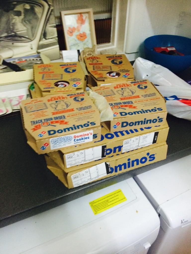 josh0wilson's tweet photo. Left Nottingham at 2.30 today, train delays.. Just walked in to 7 boxes of this from @Ryanwood94Ryan cheers geez http://t.co/oD64vItI6z