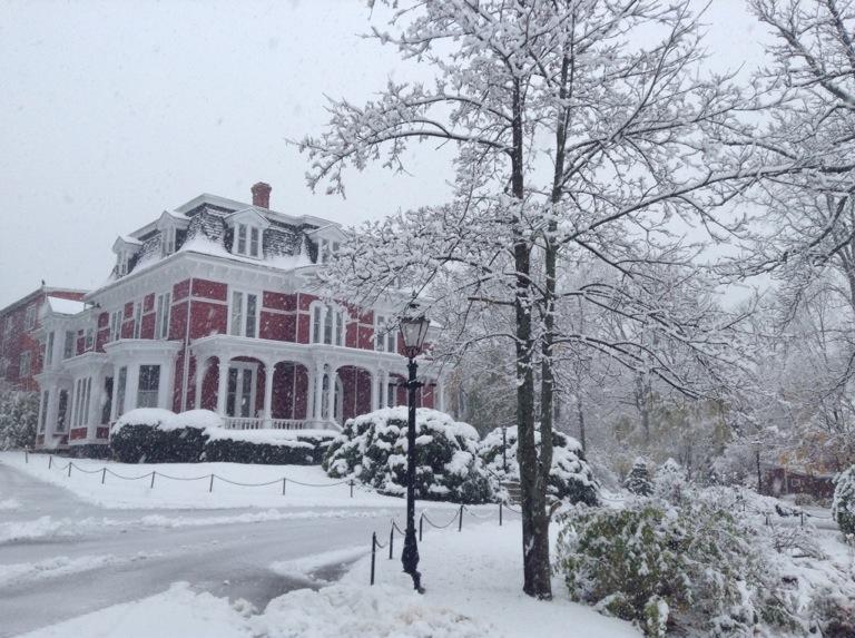 Spinthemap's tweet photo. Yesterday was like a mild fall day! And today a blanket of snow lingers. #changingnature #beauty http://t.co/euihMlVlun