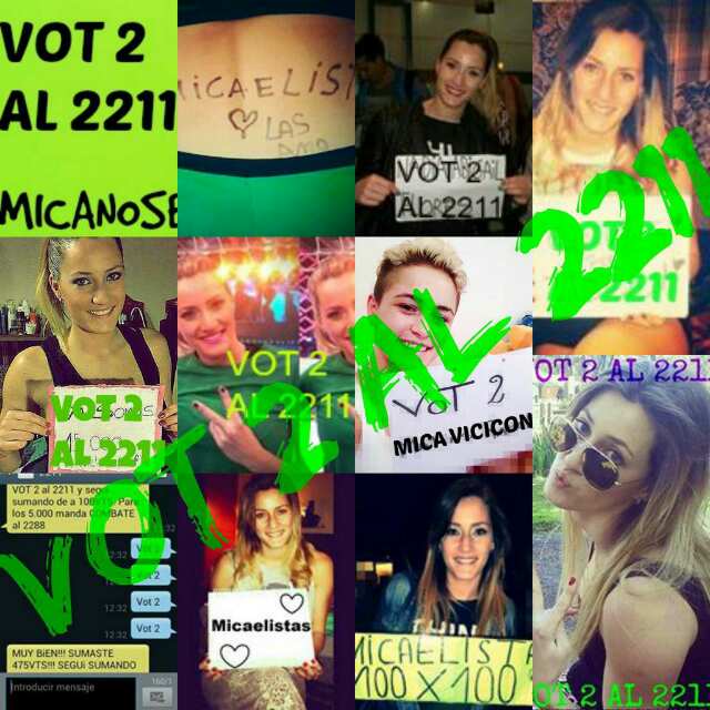 MiicaPotra's tweet photo. Hoy Es El Día Mas Que Nunca Con Voz Vot 2 Al 2211 #MicaNoSeVa Vamos Micaelistas @MicaViciconte http://t.co/tNWzVvhzKv
