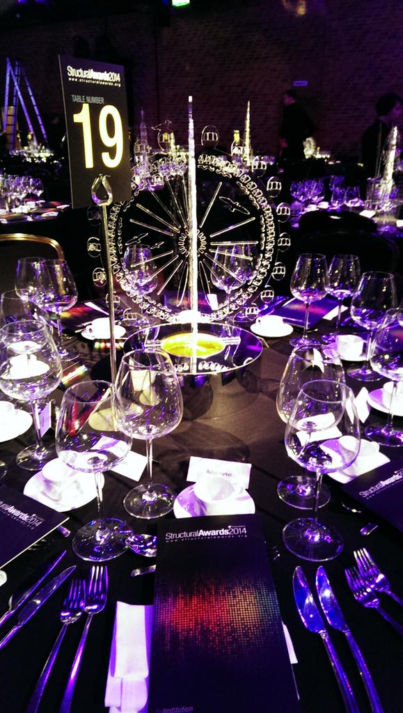 You may spot a few well-known structures as our table centres this evening #StructuralAW14